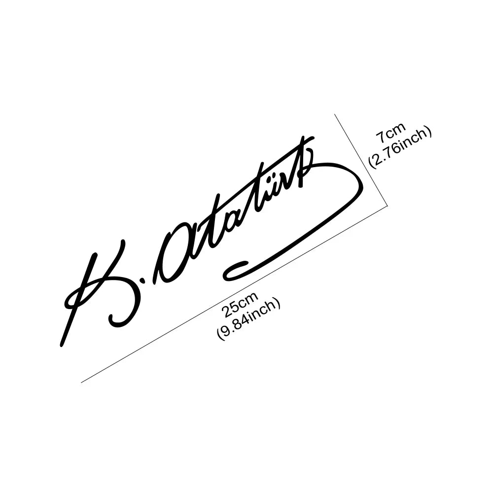 Signature Ataturk Creative Sticker Vinyl Scratch Resistant