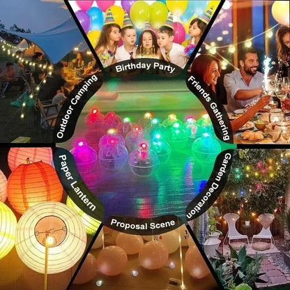 100 10PCS Luminous Tumbler Ball MINI Balloon Colorful Flashing