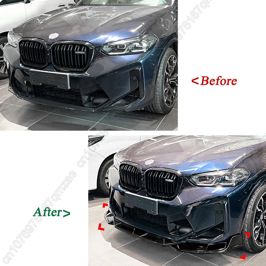 For BMW F97 X3M F98 X4M Lci 2022-2024 Front Lower Bumper Spoiler