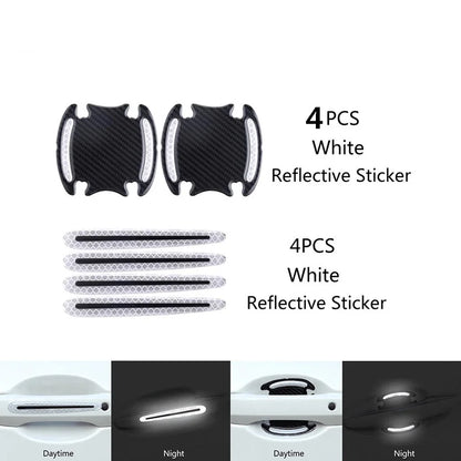 8pcs3d Carreflective Sticker Tape Reflector Fender Warning
