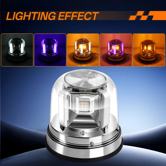 Strobe Roof Warning Emergency Signal Lamps Purple White Yellow