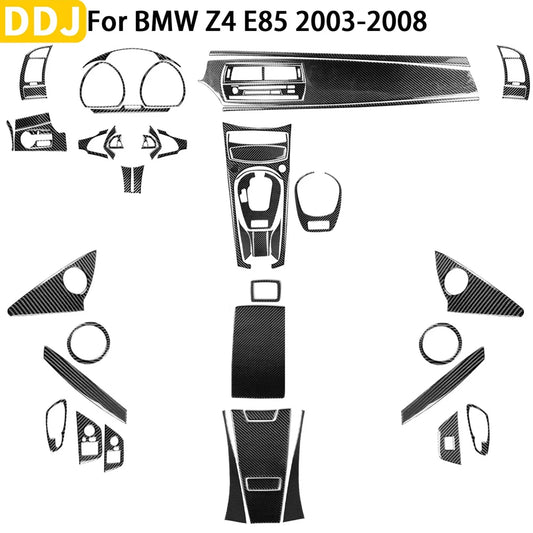 For BMW Z4 E85 2003 2004 Soft Carbon Fiber Central Control Kits