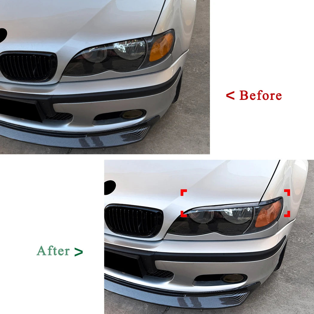 For BMW 3 Series E46 1998-2004 Front Headlight Eyebrows Eyelids