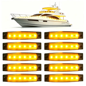 For Trailer Lorry 10P 12V 24V Yellow Boat Navigation Side