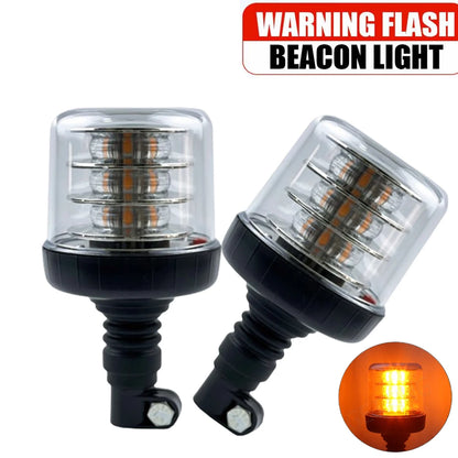 2PCS 12V 24V Amber Warning Emergency Strobe Safety Flashing