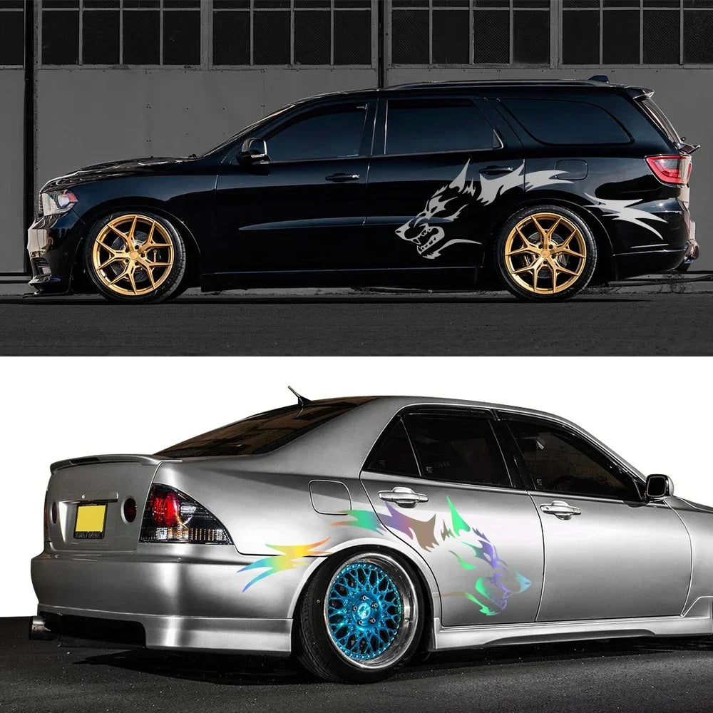 For Side Body Sticker Styling Accessories 2PCS Sticker Coyote