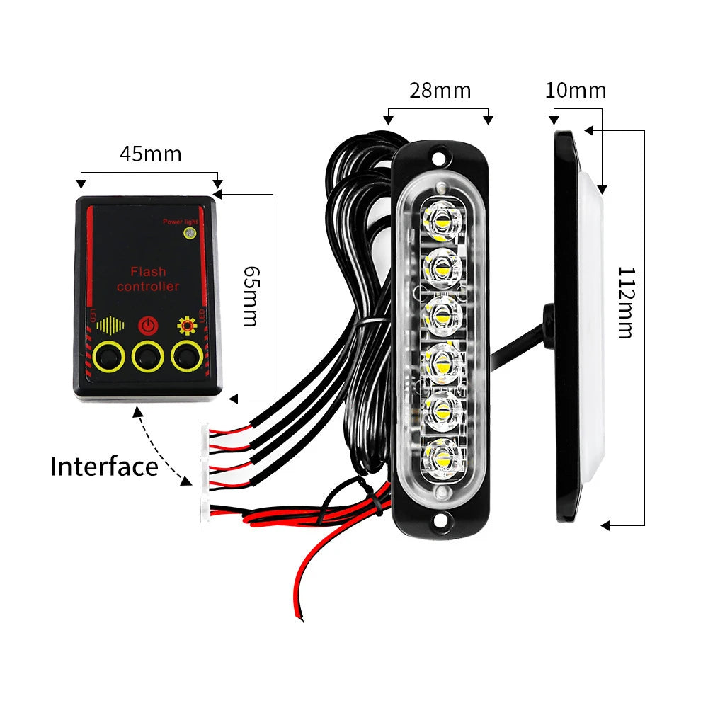 In Front Grille Lighting Emergency Strobe Warning Fireman Flash