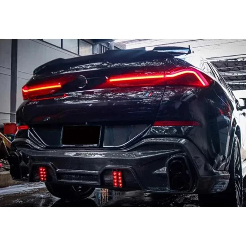 For BMW X6 G06 2019+ Carbon Fiber Back Lip Rear Bumper Diffuser