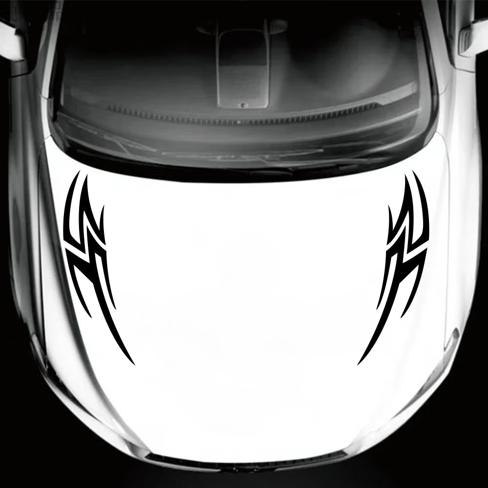 Hood Graphics Tribal Racing Stripes Vinyl Film Decals Pvc