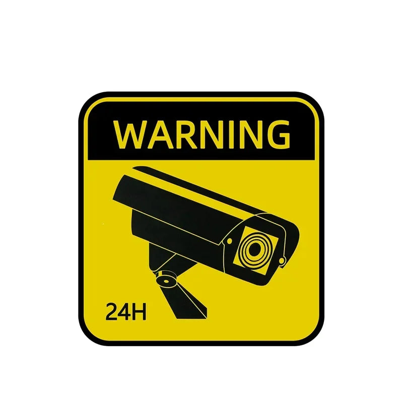 Cctv Waterproof Sunscreen Warning Signs Sticker Video