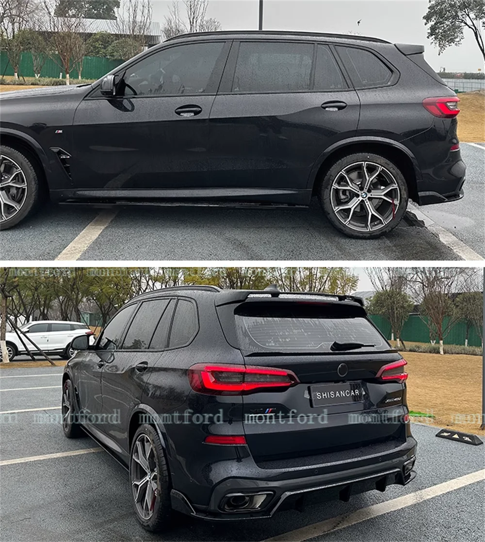 For BMW X5 G05 2018-2023 Black Aoro Kits Front Splitter Side