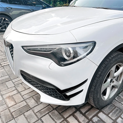 For Alfa Romeo Stelvio 2017+ Glossy Front Bumper Spoiler