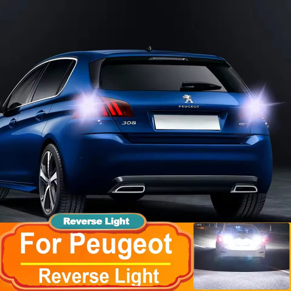 For Peugeot 308 2008 3008 4008 2PCS Reverse Backup T15 W16W 5008