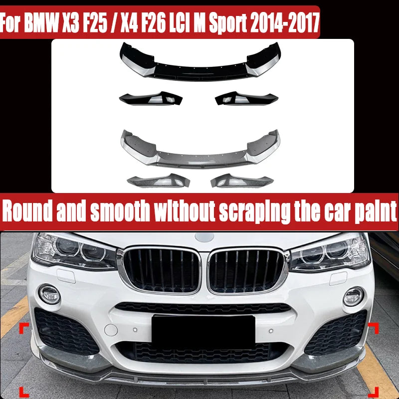 For BMW X3 F25 X4 F26 Lci M Sport 2014-2017 Front Lip Chin