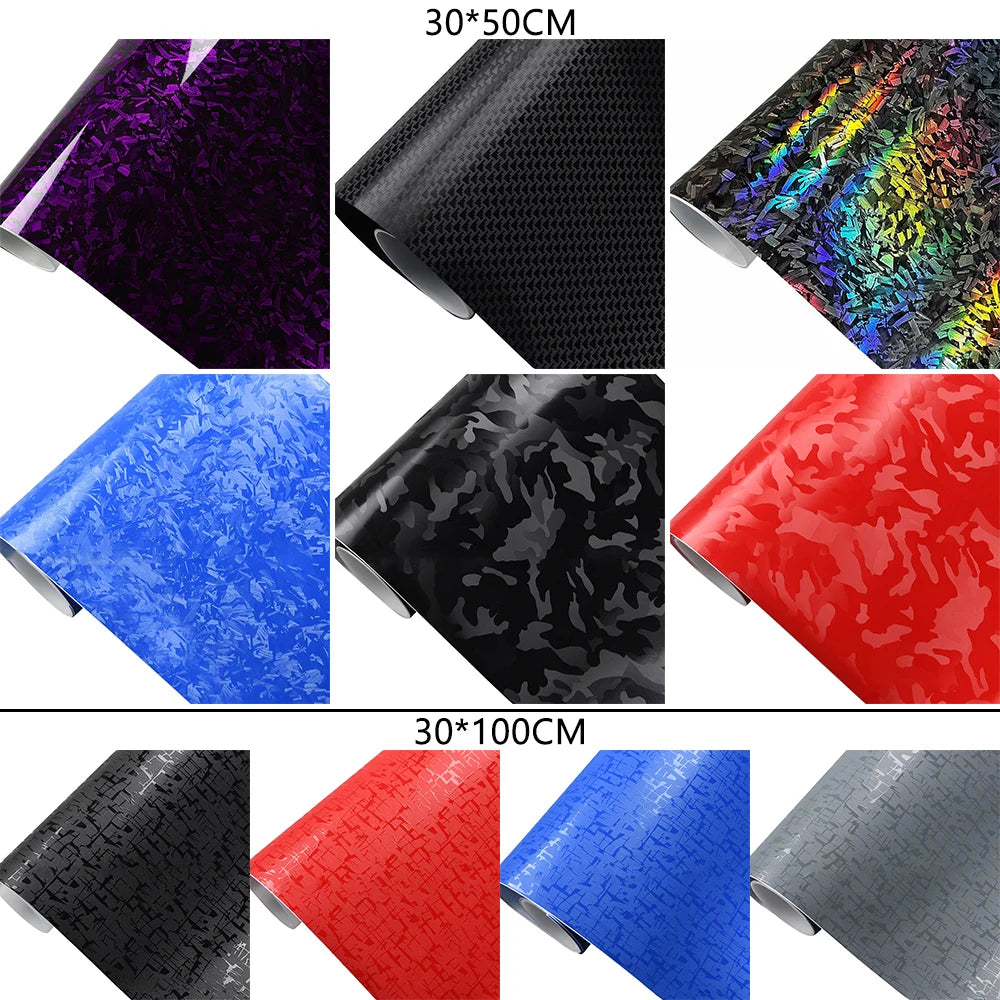 50x30cm Carbon Fiber Vinyl Film Gloss Matte 3D 6D