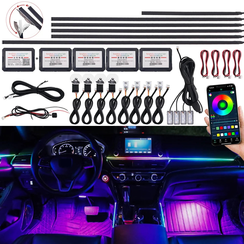 In Symphony Ambient Black Hidden Interior Acrylic Strips Color
