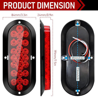 For Boat Trailer Trailer Tail 24 Brake Truck Turn Side Suitable