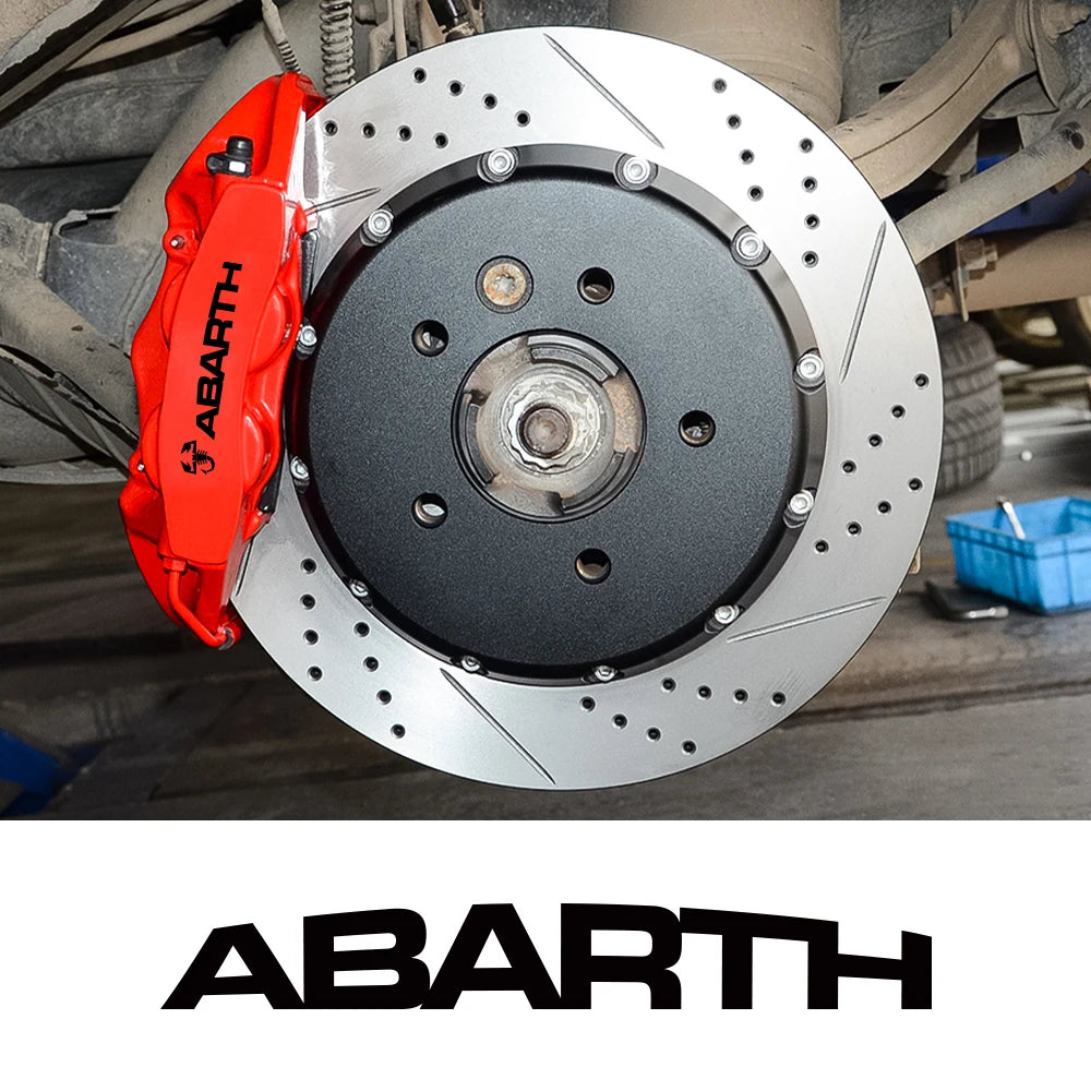 For Fiat 500 Abarth Punto Panda 6PCS Brake Caliper Badge Sticker
