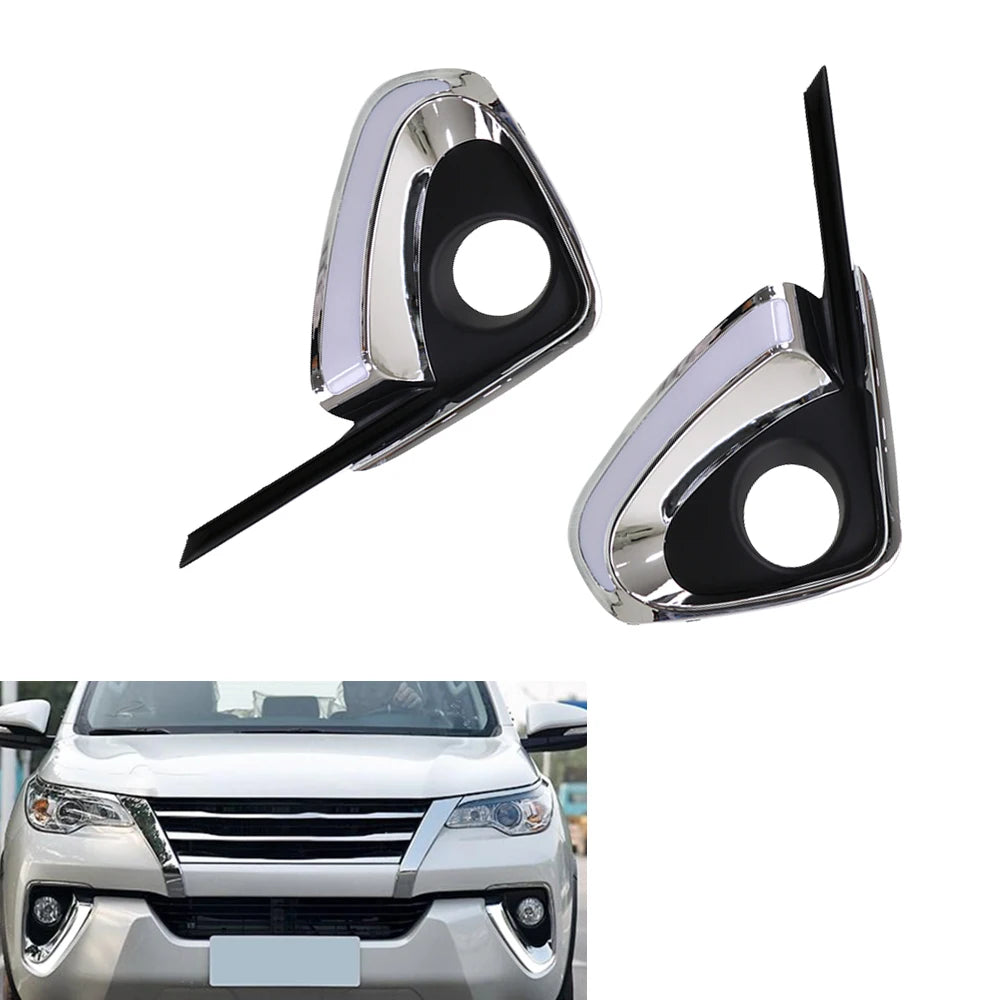 For Toyota Fortuner 2015 2016 2017 2PCS Drl Daytime Running
