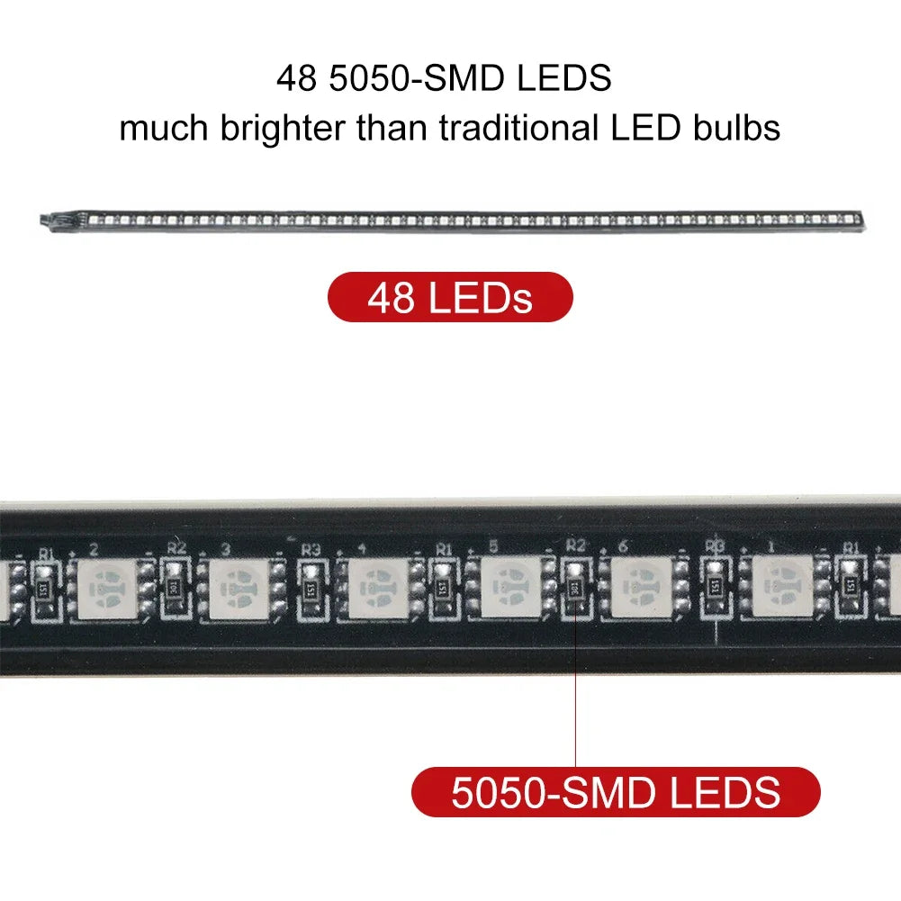 Inch 48 147 Modes Color RGB Strobe Scanner Strip