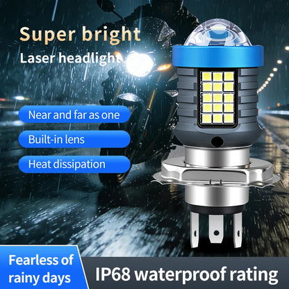 For Motorcycle Dual Color Bright Headlight Bulb H4 ba20d Base