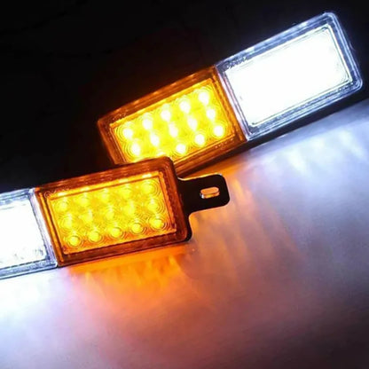 2PCS Truck Trailer Bull Bar Front Bumper Indicator Side