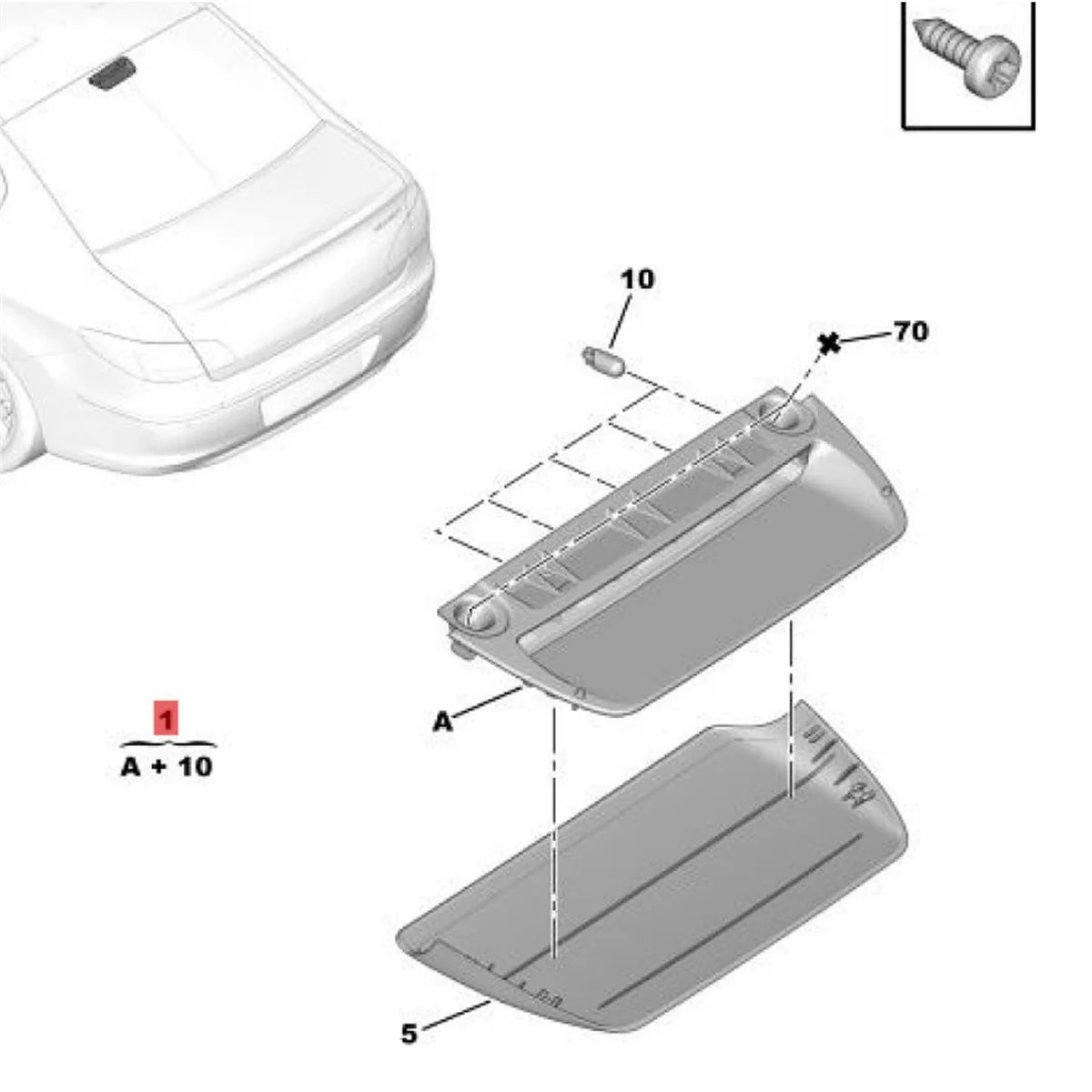 For Peugeot 408 Citroen C4 Ds 6350Z5 Third Brake Trunk Auxiliary