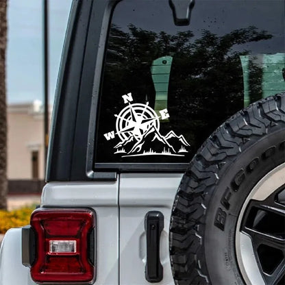 Mountain Compass Fashion Laser Sticker Body Decal Rear Windshield