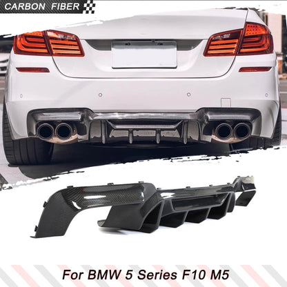 For BMW 5 Series F10 Real Rear Diffuser Bumper Lip Spoiler Guard
