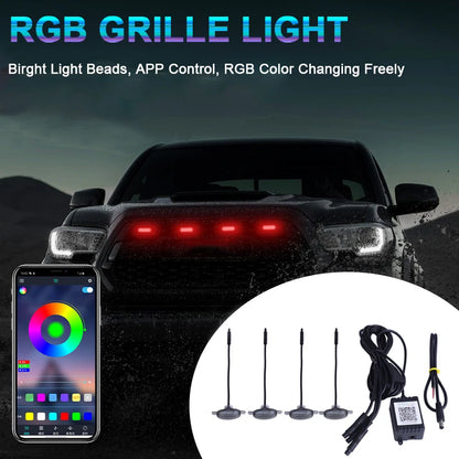 For Off Road Trunk Upgrade RGB Grille Front Day Running APP