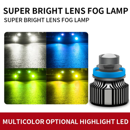 Dual Color Lemon Green Headlight Bulb H11 Laser Lens