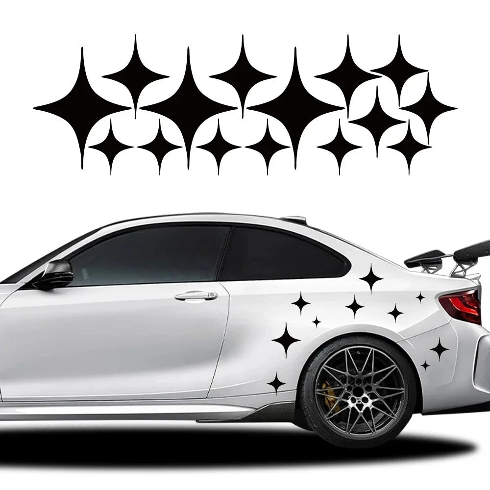 For Vehicles Piece Geometric Star Pattern Stickers Body Side