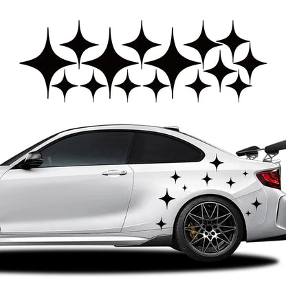 For Vehicles Piece Geometric Star Pattern Stickers Body Side