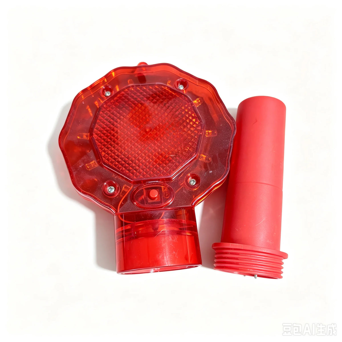 Red Handheld Strobe Warning Flashing Construction Safety Road