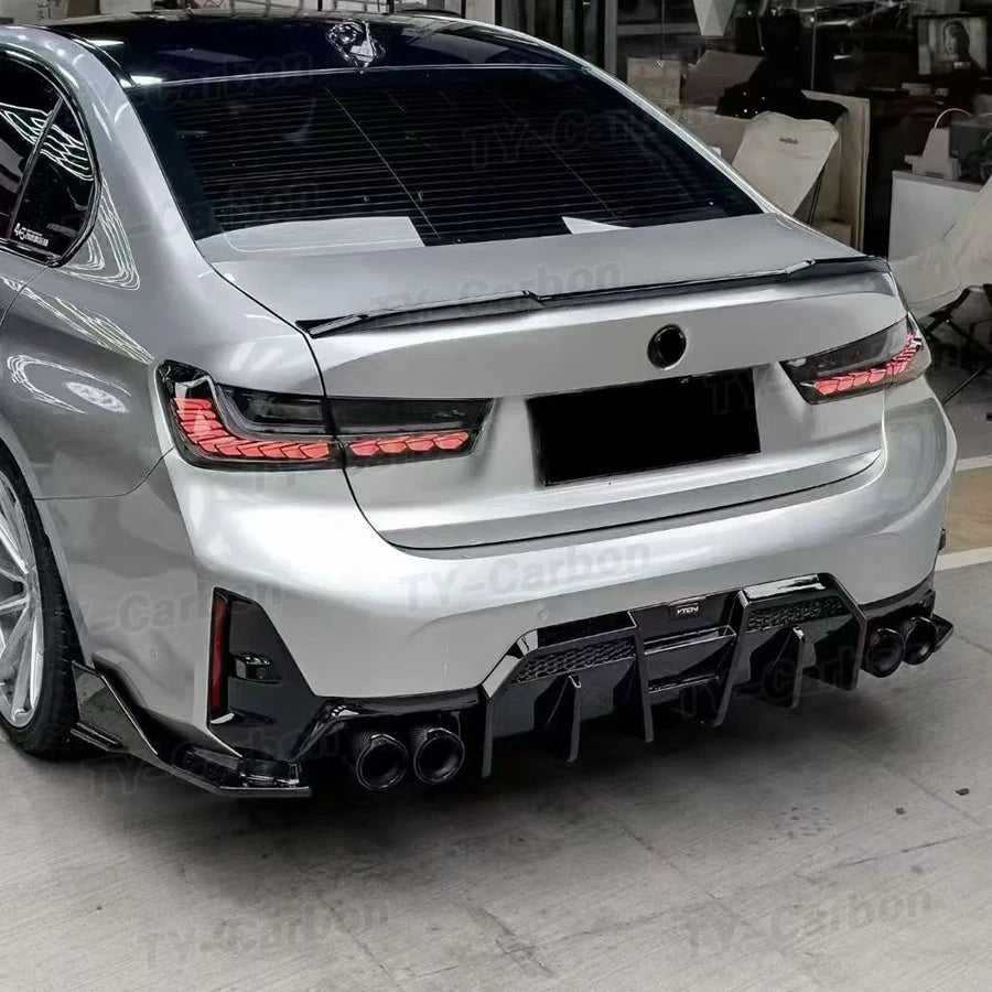 For BMW 3 Series G20 G28 Vten Rear Bumper Diffuser Splitters Lci