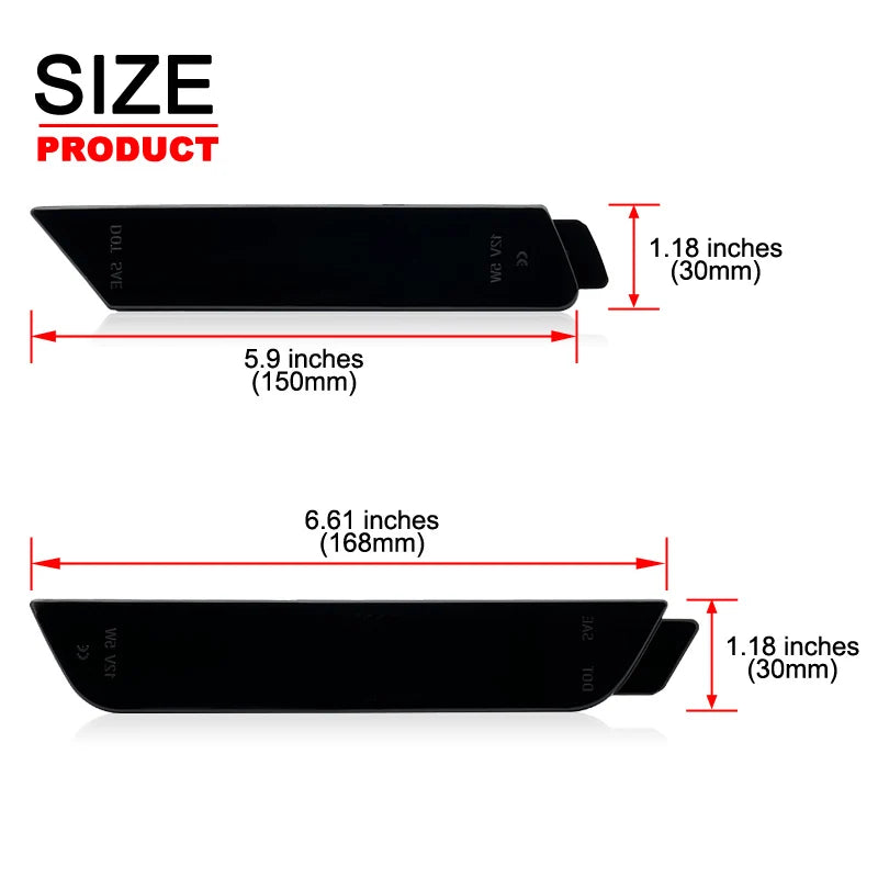 For Chevrolet Camaro 2010-2015 Clear & Smoked Lens Side Marker