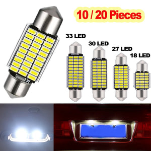 20X White Interior Reading Dome Bulb Super Bright 31MM