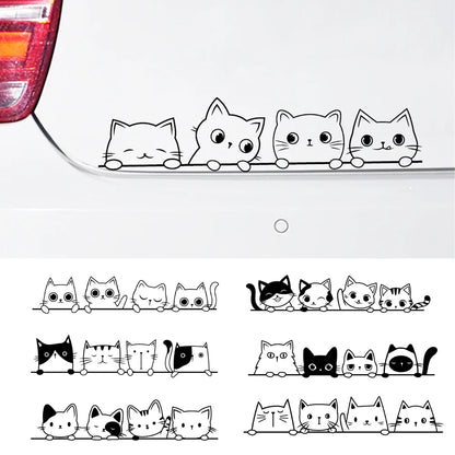 For Apple Macbook Decor Peeking Cat Vinyl Sticker Window Bumper