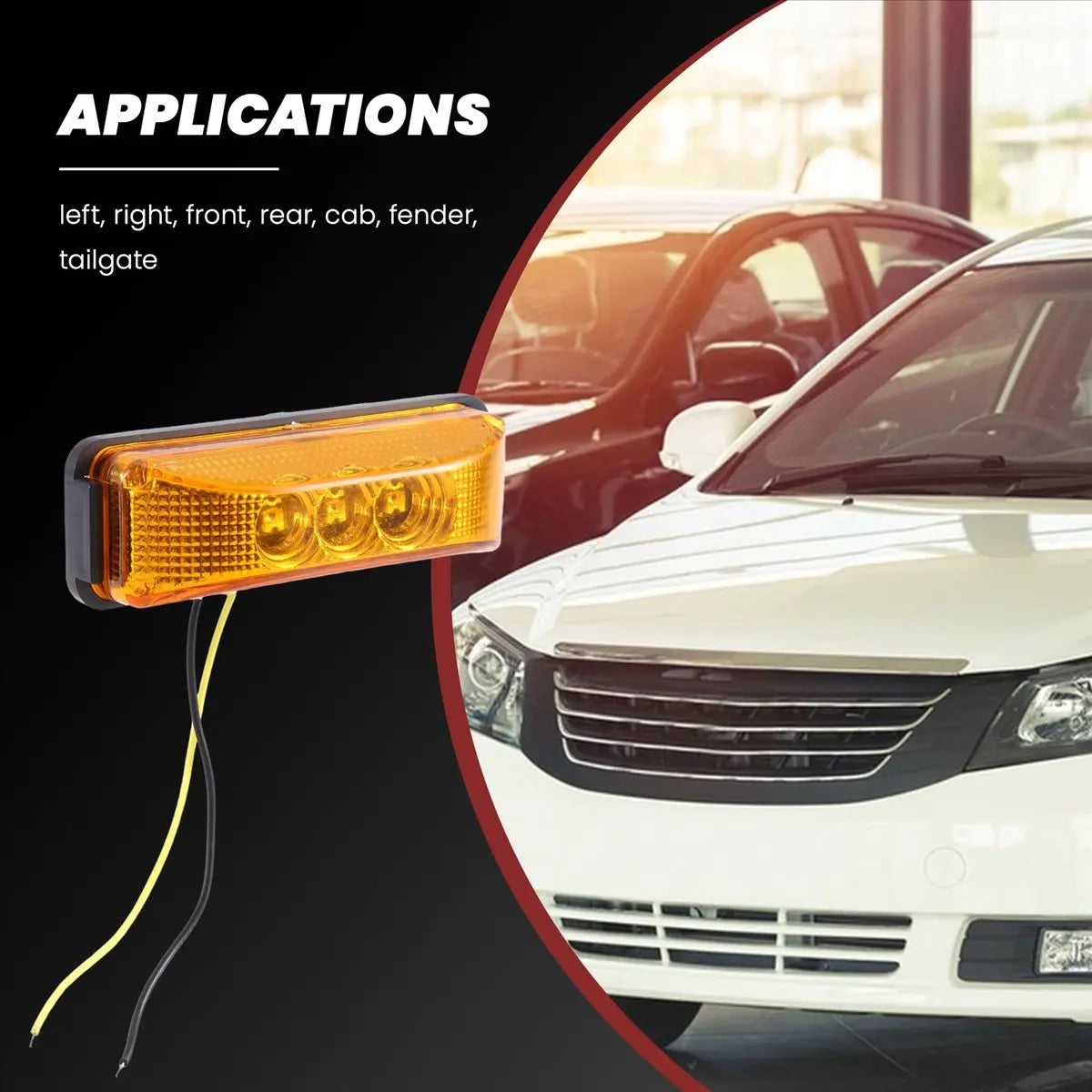 For Trailer Main In 3.9inch Tail Rear Lamps Indicator Marker