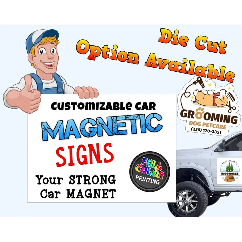 Custom Magnet Logo Truck Body Stickers Magnetic Personalized