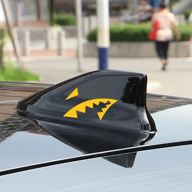 Antenna Shark Mouth Stickers Fashion Reflective Vinyl Decals Fin