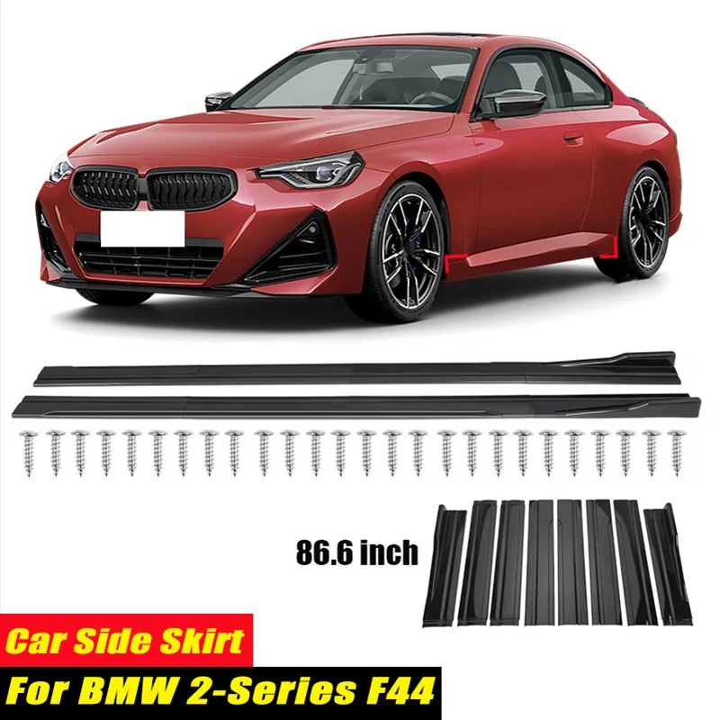 For BMW 2-Series F44 Racing Style Side Skirts 86.6inch 2.2m