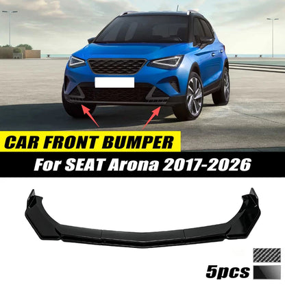 For SEAT Arona 2017-2026 Front Bumper Lip Front Guard Spoiler