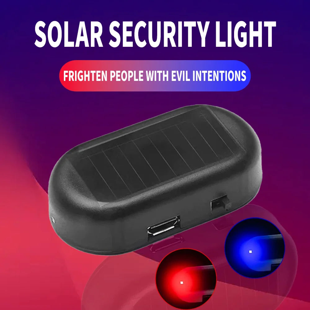 2PCS Fake Security Solar Powered Simulated Dummy Alarm Wireless