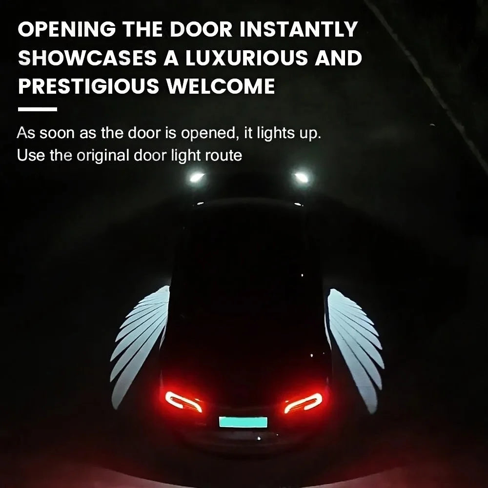 For Tesla Model Y 3 Highland Angel Wings Welcome Romantic