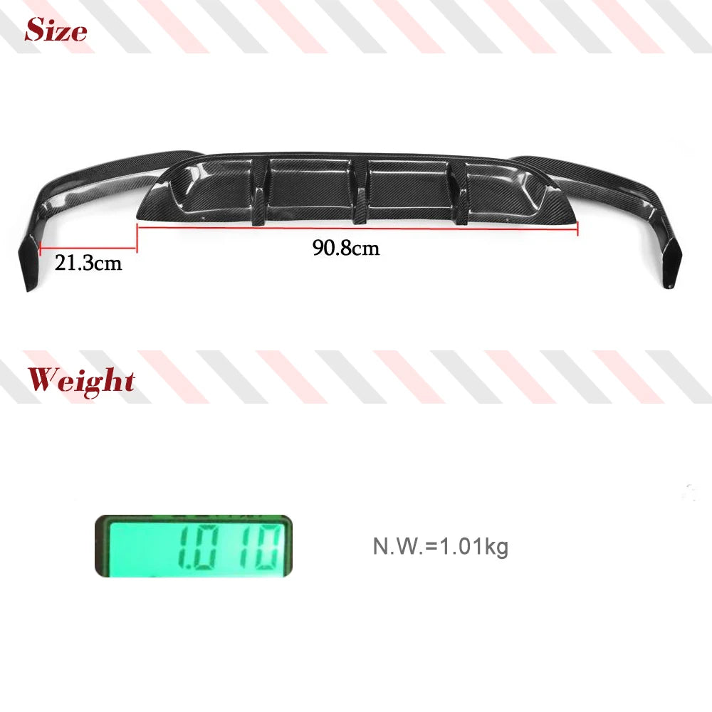 For BMW F06 F12 F13 M6 Carbon Fiber Frp Rear Bumper Diffuser