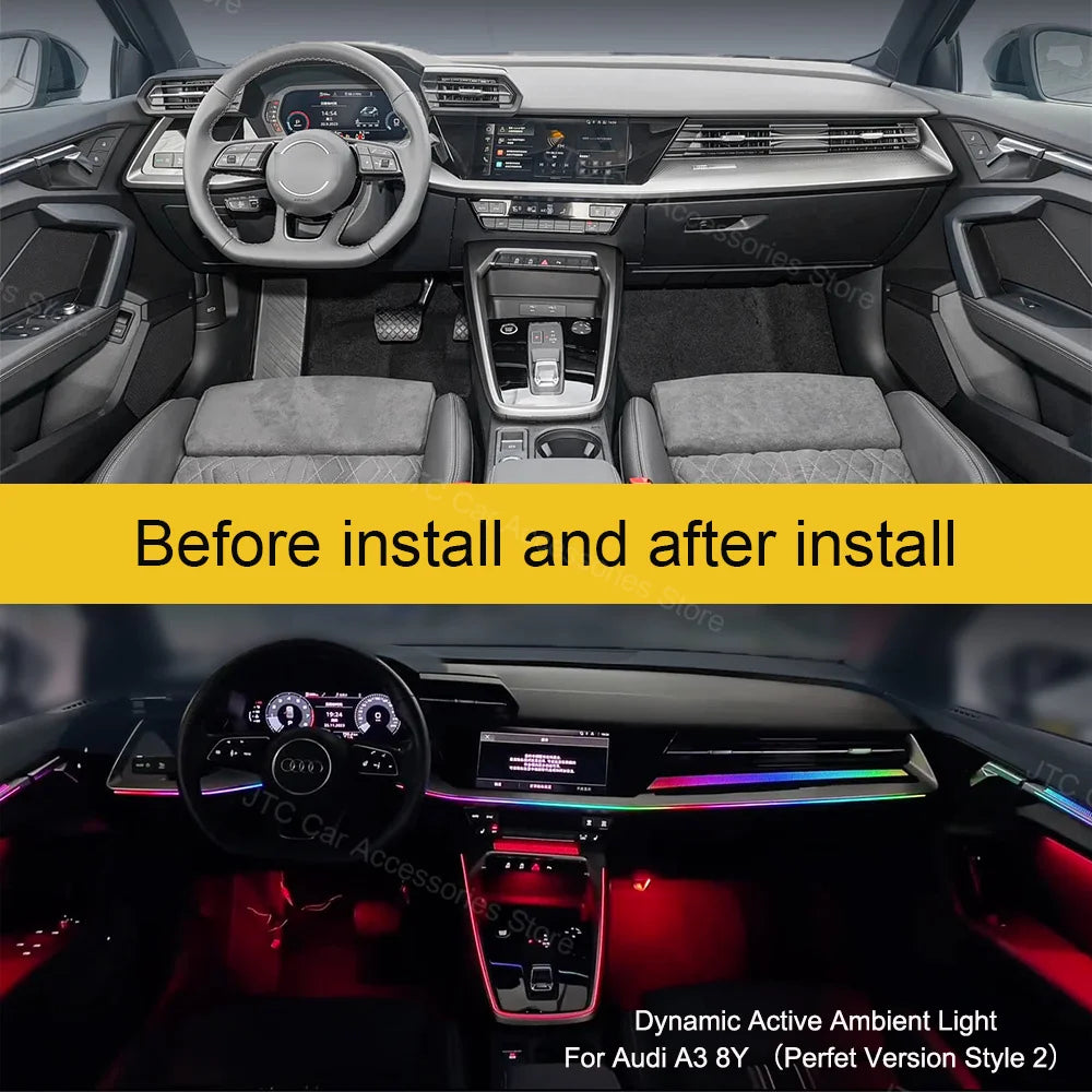 For Audi A3 8Y S3 RS3 Ambient Dashboard 2021-2025 Air Vent
