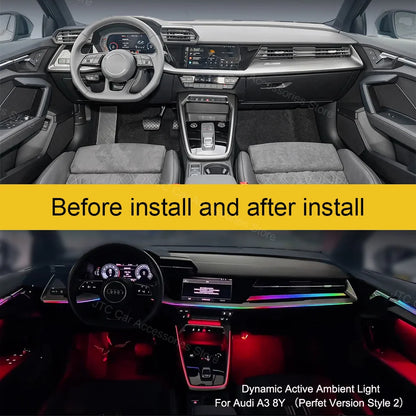 For Audi A3 8Y S3 RS3 Ambient Dashboard 2021-2025 Air Vent
