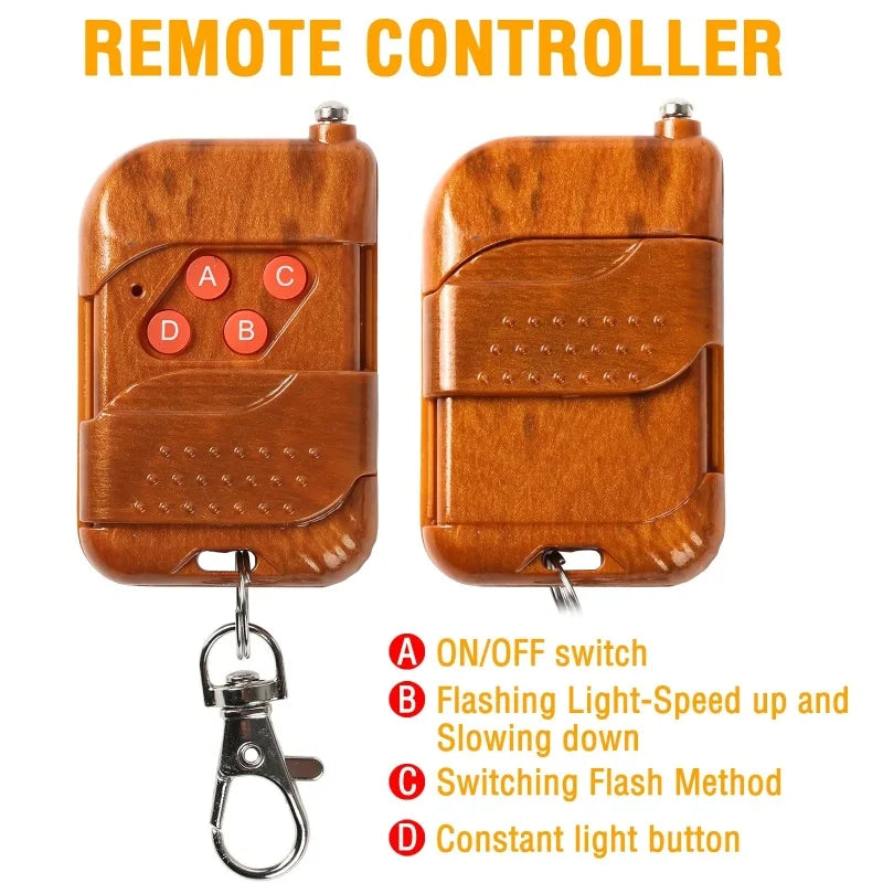 4X4 Strobe Warning Lamps Wireless Remote Control 12V 16LED