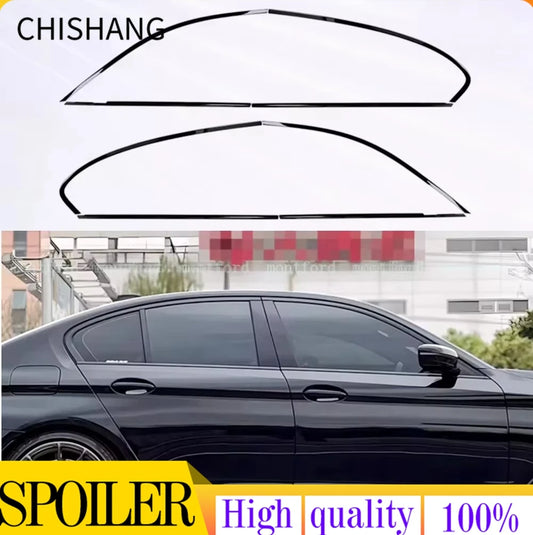 For BMW 5 Series F10 G30 Black Steel Window Molding Frame Strips